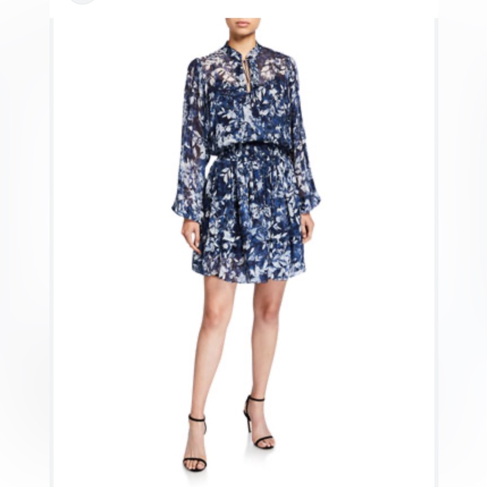 Shoshanna blue floral alura dress size 6